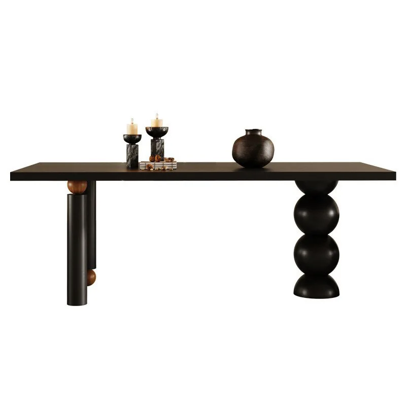 

Living room desk integrated wabi wind home dining table ash wood dining chair combination
