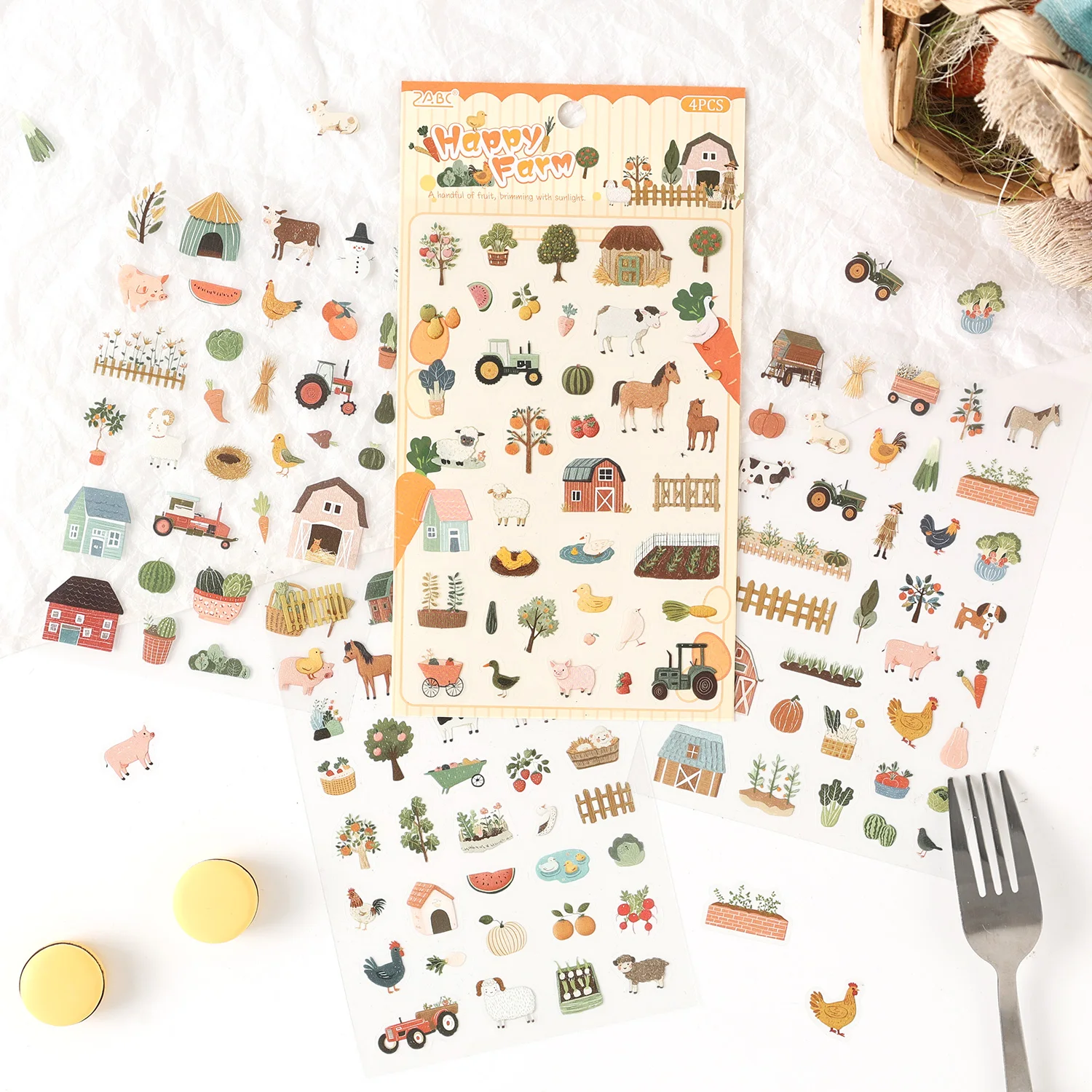 4/24 Sheets Cute Magazine Scrapbooking Stickers Pack DIY Junk Journal Material Decoration Album Diary Stationery supplies