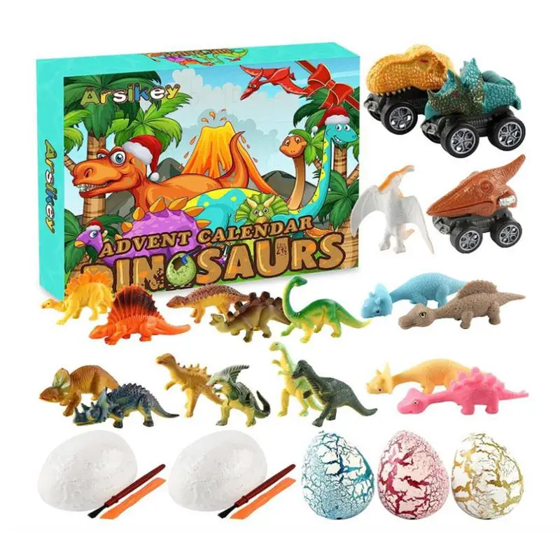 

Dinosaur Advent Calendar 24 Days Mini Dino Figurines Christmas Countdown Toys Set Perfect Christmas Stocking Stuffers for Kids