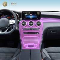 MUQSHI pre cut car interior transmission panel TPU protective film center console scratch PPF For Mercedes Benz X253 GLC 20-2022