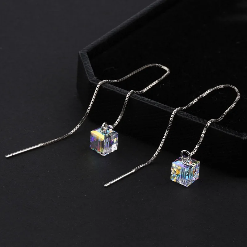 

Fashion Simple Square Threader Earrings, New Creative Party Souvenir Gifts, Universal Jewelry for Friends &