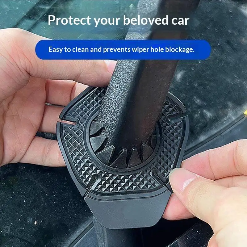 2Pcs Silicone Car Windshield Wiper Hole Protector Anti Clog Design Easy Cleaning For Most Car Models Daily Care