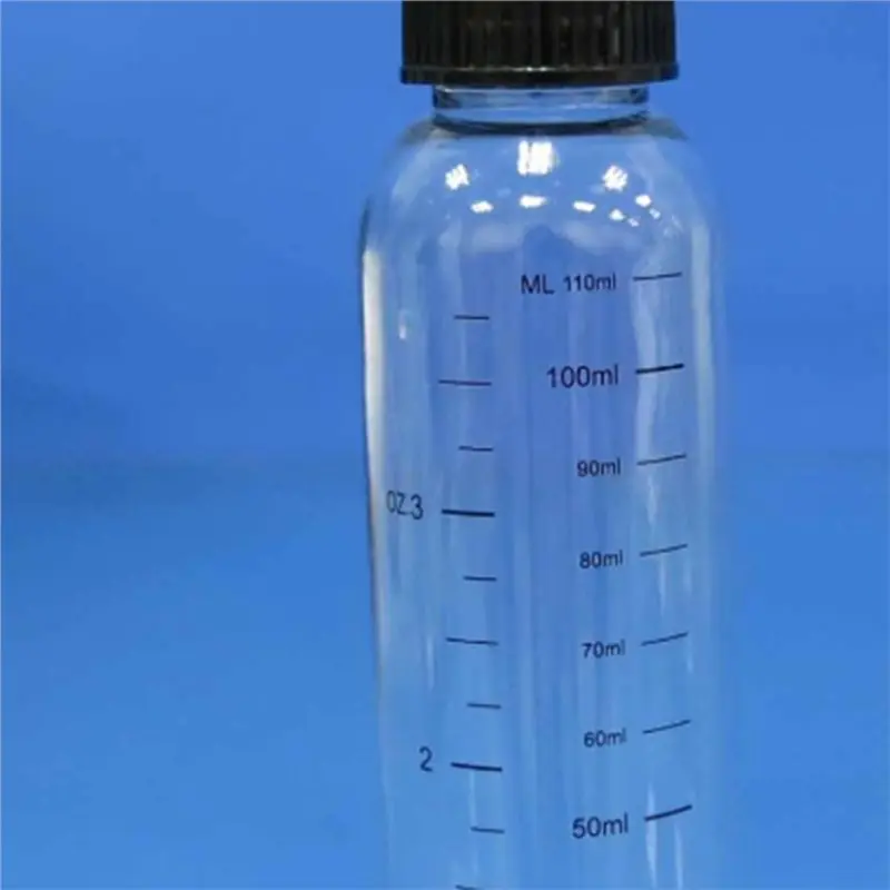 A04G-Transparent Plastic Squeeze Bottles 100Ml 20PCS With Graduated Measurement Marks And Twist Cap Design
