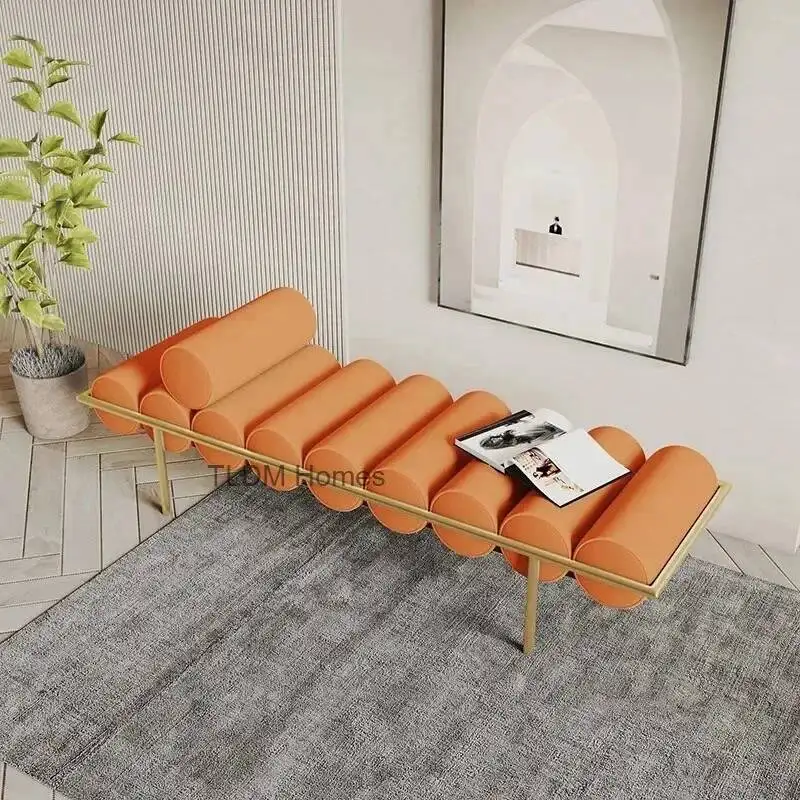 الفاخرة الأحذية تغيير البراز المنزل الحديد المطاوع السرير البراز الإبداعية أثاث غرفة المعيشة أريكة مقعد مصمم العثمانيين j #5