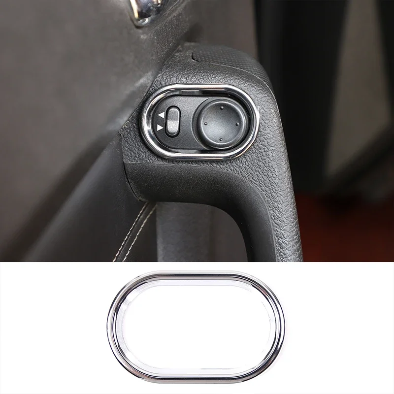 

For Hummer H3 2005 2006 2007 2008 2009 Aluminum Alloy Silver Mirror Adjustment Button Frame Cover Trim Car Accessories