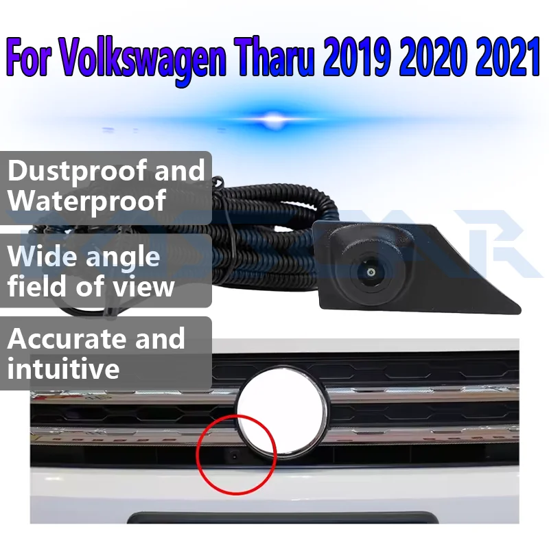 

Для Volkswagen Tharu 2019 2020 2021, автомобильная камера переднего вида 150 ° Объектив «рыбий глаз» 1080P, водонепроницаемый AHD OEM-монитор ночного видения