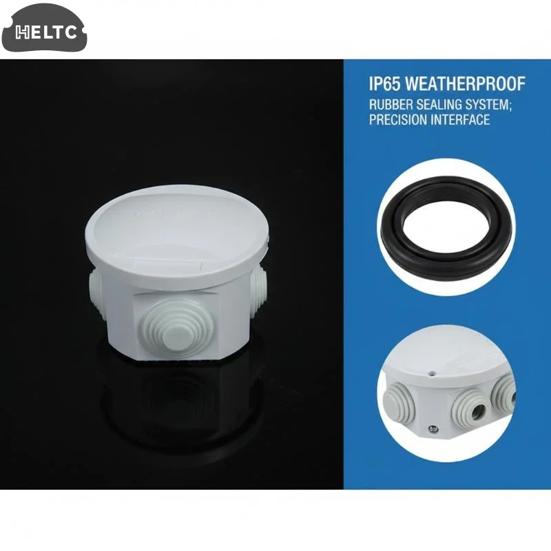 1Pcs White ABS Plastic Waterproof Power Box DIY Indoor Outdoor Wire Shell Connection Cable Branch Junction Box With Rubber Plug