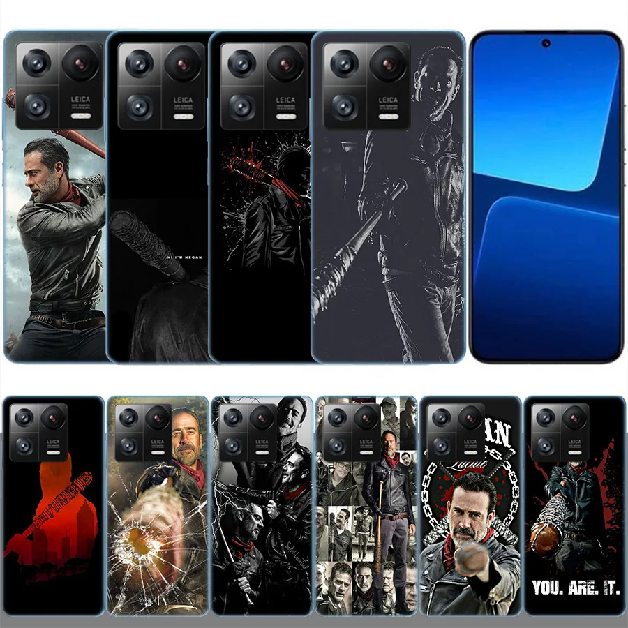 Negan The Walking Dead Clear Luxury For Xiaomi Poco X5 X6 Pro X4 F4 GT X3 F6 F5 F3 F2 F1 M5 M4 M3 Mi Note 10 CC9 Pro Phone Cove