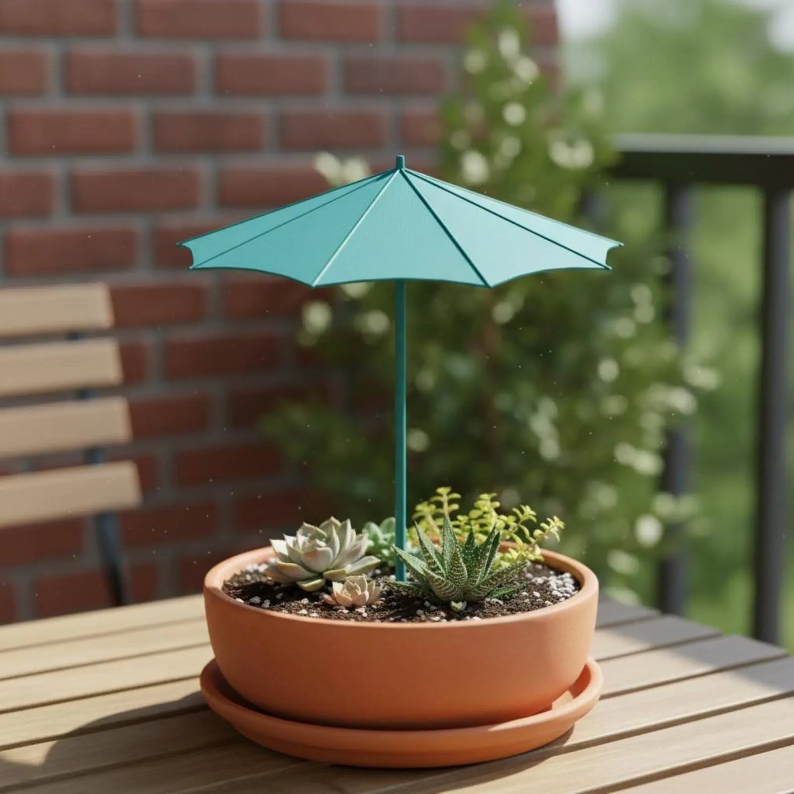 Potted Plant Sun Umbrella Waterproof Mini Plant Umbrella Garden Protection Light Filtering Long-Lasting for Balcony