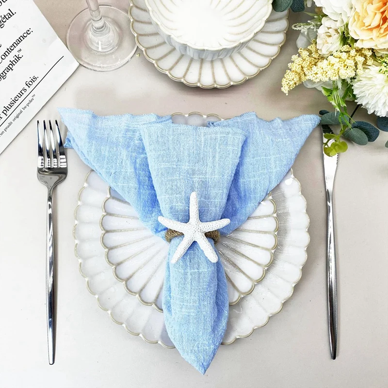 Starfish Napkin Rings Set Of 12 Sea Star Napkin Rings Bulk For Beach Dinning Table Decoration,Napkin Ring