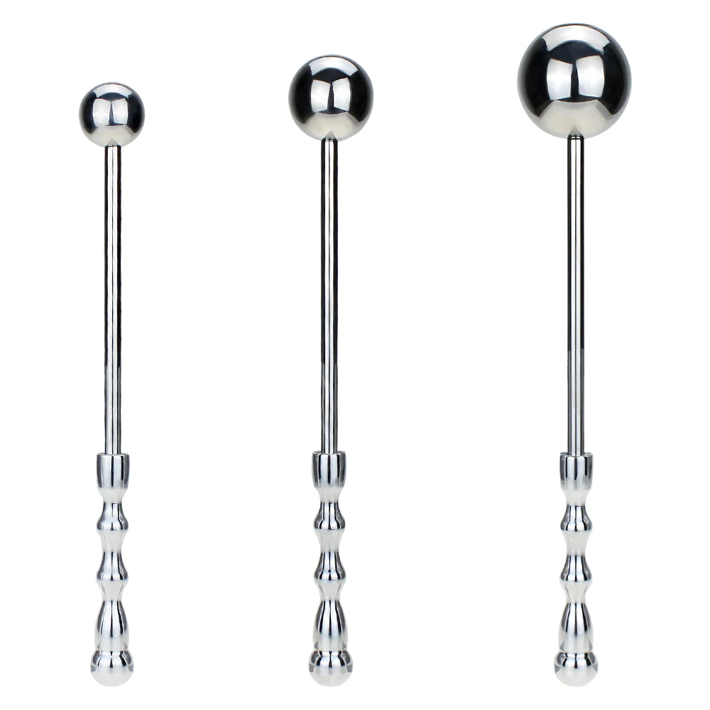 SML Metal Anal Balls Dildo Butt Plug Anal Plugs Long G Spot Stimulate Wand Massage Stick Adult Sex Toys For Men Women Gay Unisex