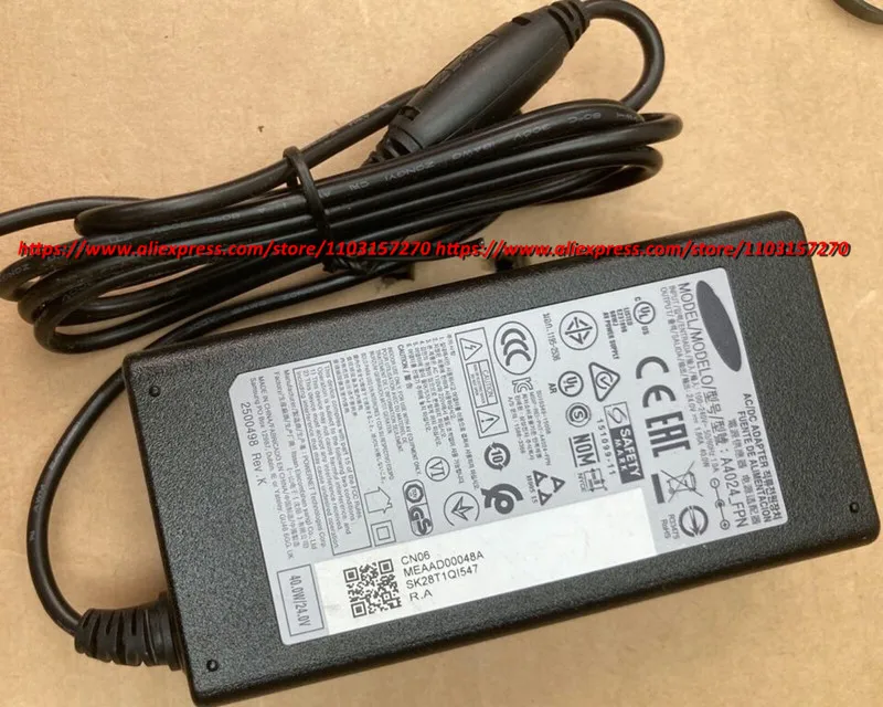 Oryginalny dla SAMSUNG 24V 1.66A 40W AC Adapter A4024-FPN zasilacz Soundbar HW-K551 HW-Q60T HW-550 HW-Q600A ładowarka BN44-00862A