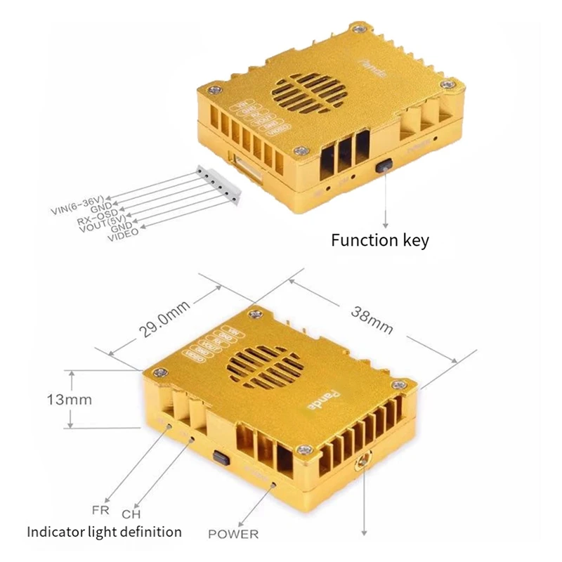 VT5804 BAT Pro 5.8G 2.8W VTX 2800Mw 64CH FPV Audio Video Transmitter NTSC/PAL For RC FPV Long Range Racing Drone