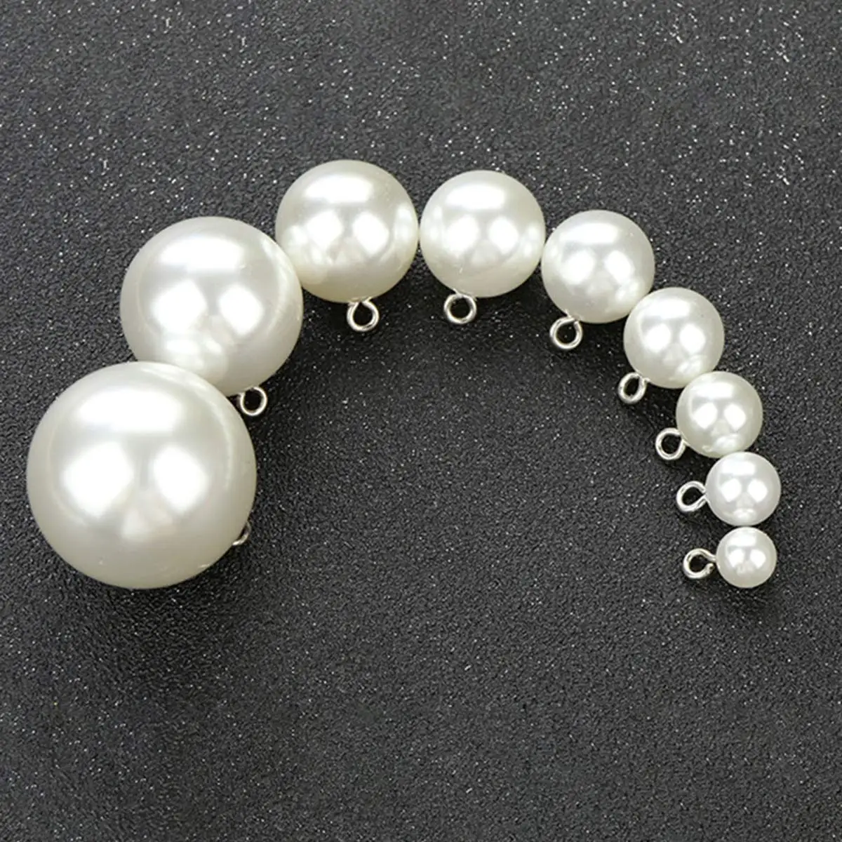 

50PCS Plastic Round Drop Charm Pendants 8-30mm Imitation Pearl White DIY Necklace Earrings Jewelry Supplies Handicrafts Material