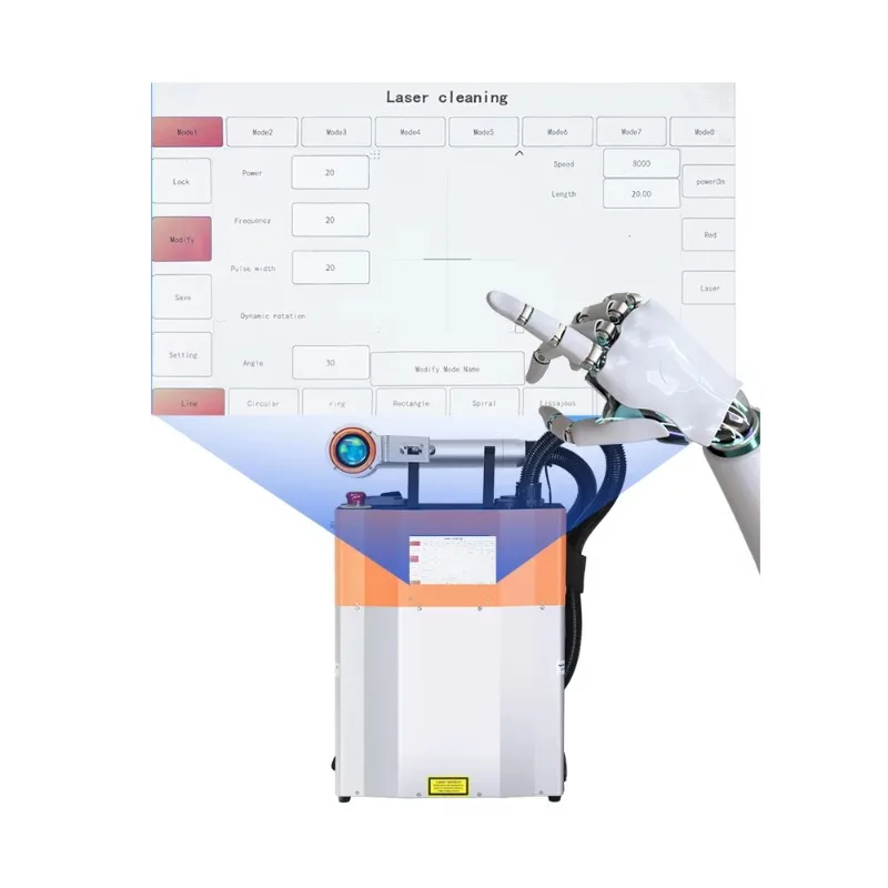 Backpack Handheld Pulsed Laser Cleaner 50W 100W 200W Portable Laser Machine for Rust Paint Oil Removal