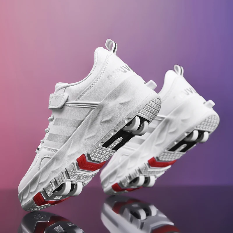 Youth Roller Shoes Retractable High Quality Semi Professional Street Boys Girls Parkour Deformation With 4 Wheels Skate Shoes