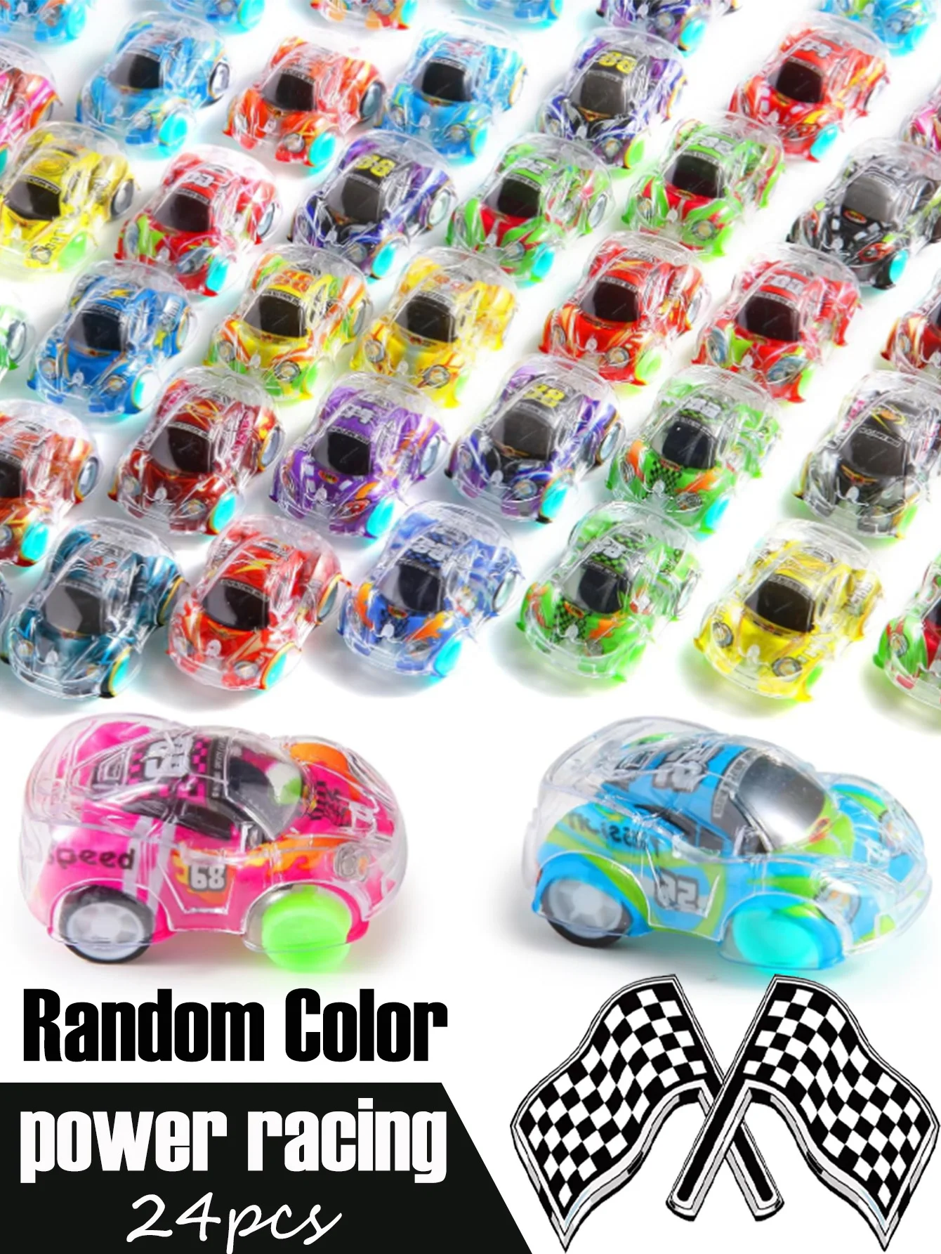 

12/24 шт. красочная декомпрессионная игрушка с откатным механизмом, пластиковый автомобиль, подарок для украшения мобильного телефона своими руками, подарок на день рождения и праздник (Valentin