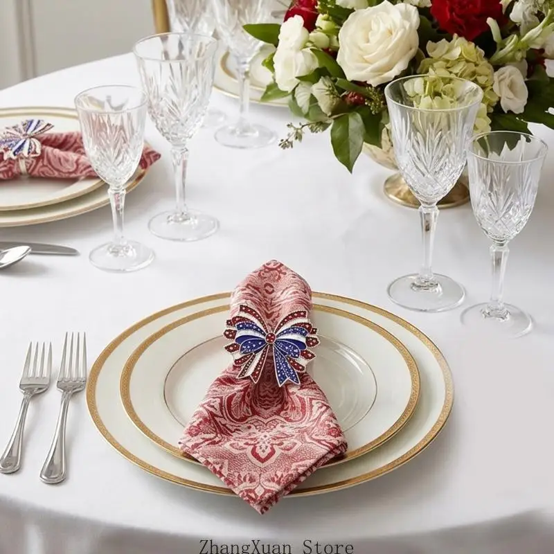 Double Bowknot Tissue Buckles Table Decorations Suitable for Holiday Party 3XUF