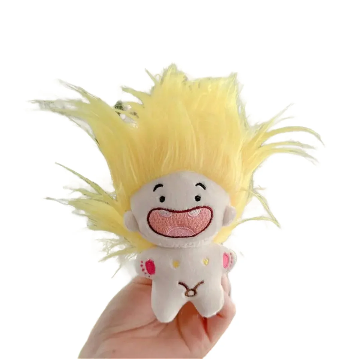 Funny Twelve Constellations Plush Toys Messy Hair Explosion Toothless Cotton Doll Toy Figurine Keychain Kids Yellow