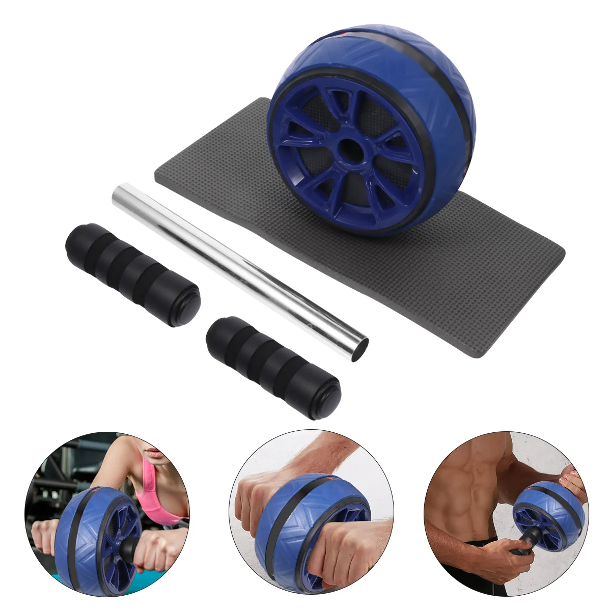 

2Pcs Ab Roller Wheel Advanced Abdominal Muscle Trainer for Effective ABS Arms Back Workout Fat Burning Exercise Roller Wheel At