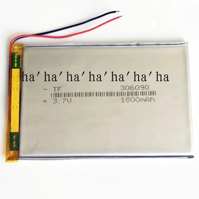 3.7V 1800mAh Lipo Rechargeable battery 306090     For GPS DVD Mobile Phone Camera JM