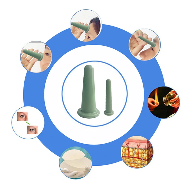 실리콘 진공 마사지 컵 안티 셀룰라이트 마사지 페이셜 석션 컵 얼굴 목 리프팅 피부 스크래핑 괄사 안티 링클