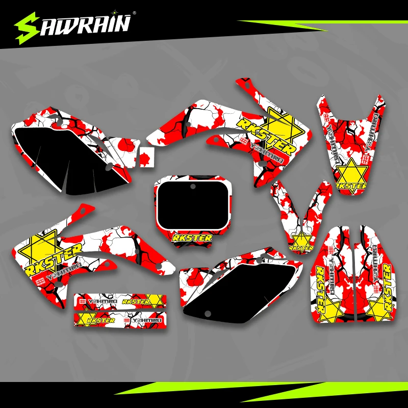 

Sawrain Motorcycle Graphics Backgrounds Decal Stickers Kits for HONDA 07-20 CRF150R