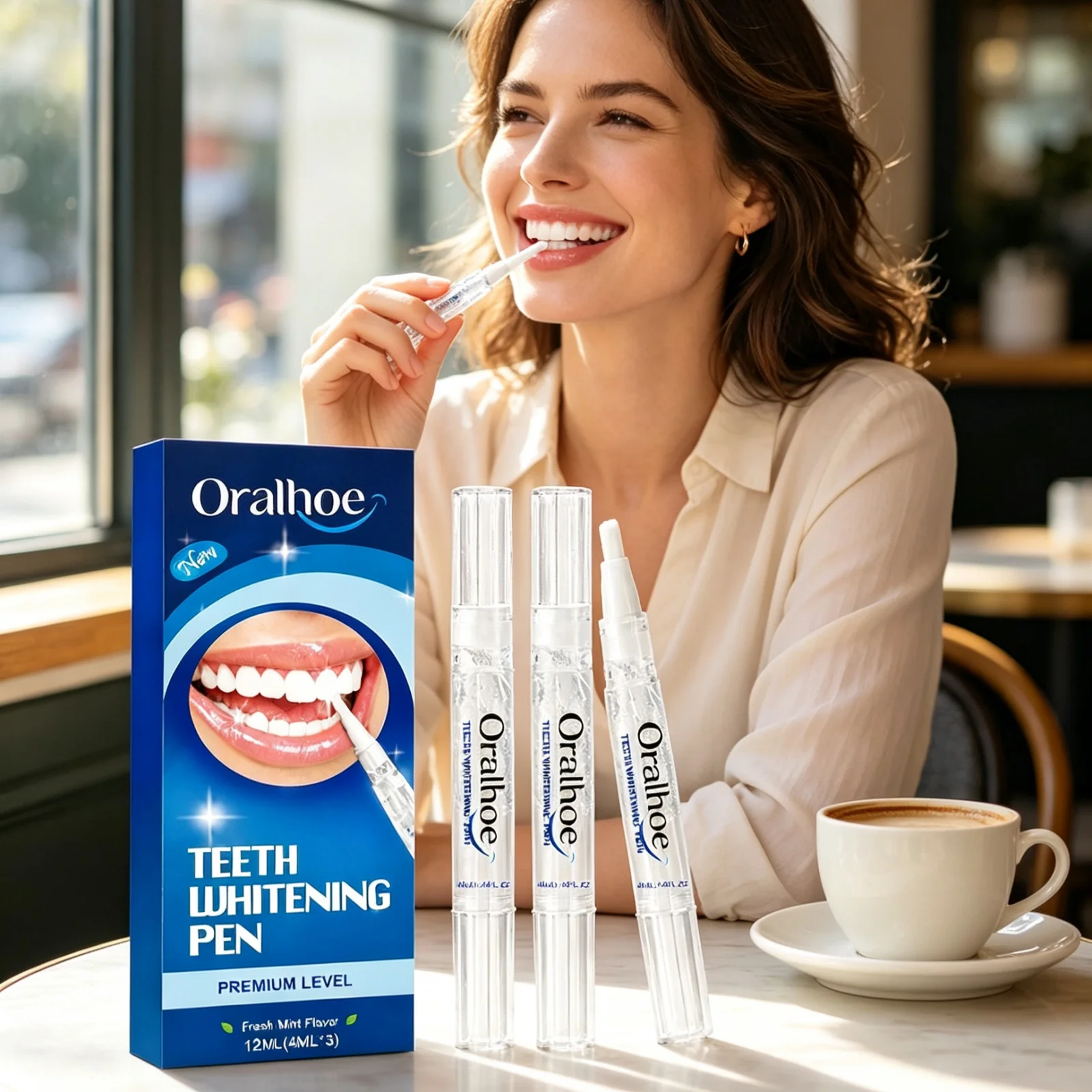 Teeth Whitening Essence Pen Cleansing Smoke Stains Freshen Breath Optimizes Teeth Visual Appearance Oral Care Gum Protection Gel