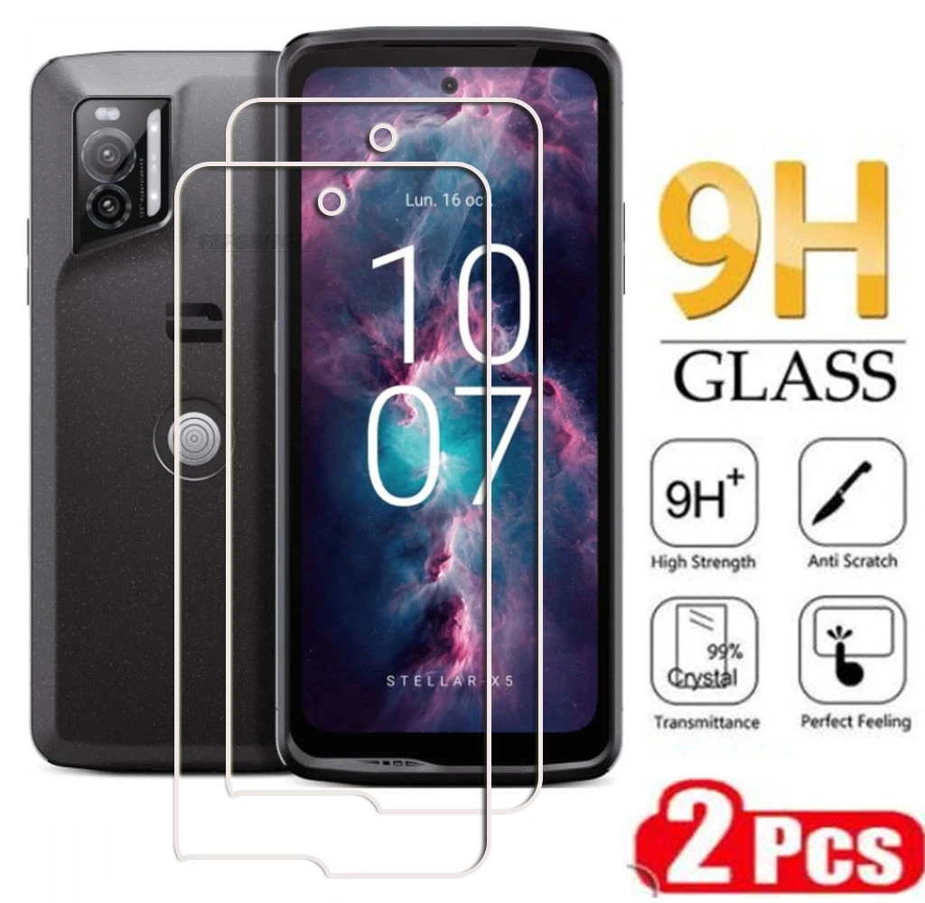 2 piezas de vidrio templado HD 9H para Crosscall Stellar-X5 6,5 "2023 Crosscall Stellar-X5 StellarX5, película protectora de pantalla