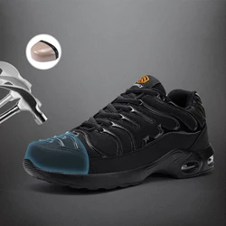 LARNMERN Safety Shoes Men Steel Toe Work Sneakers Breatherable Anti-smash Anti-puncture Work Shoes