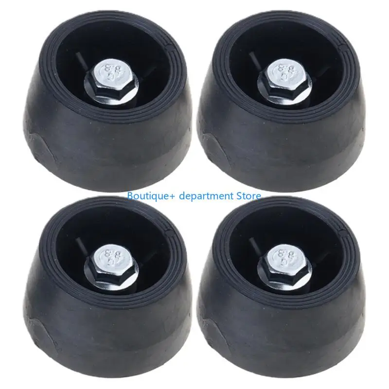 E1PD 8mm Thread Pack Of 4 Heavy Duty Rubber Vibration Damping Feet For Air Compressor Pumps Noise Reduction Stability Anti Slip