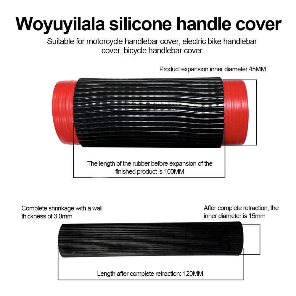 Motorcycle Handlebar Cover Silicone Non-Slip Wear-Resistant and Shock-Absorbing Easy To Install Handlebar Cover Modification