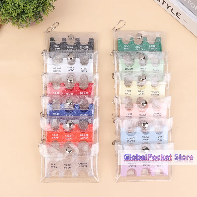 Coin Dispenser Keychain Transparent Coin Collection Purse Wallet Portable Japan Coin Holder Coin Changer Holder Coin Organizer