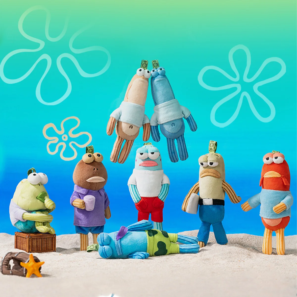 

POP MART Bikini Bottom Buddies - Whimsical Plush Mystery Box Trendy Dolls Collection Cartoon Ornaments Blind Box