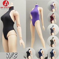 1/6 Scale High Neck One-piece Swimsuit Outfit Clothes Accessory Model Fit 12'' 30cm BJD Female Soldier Action Figure Body Dolls