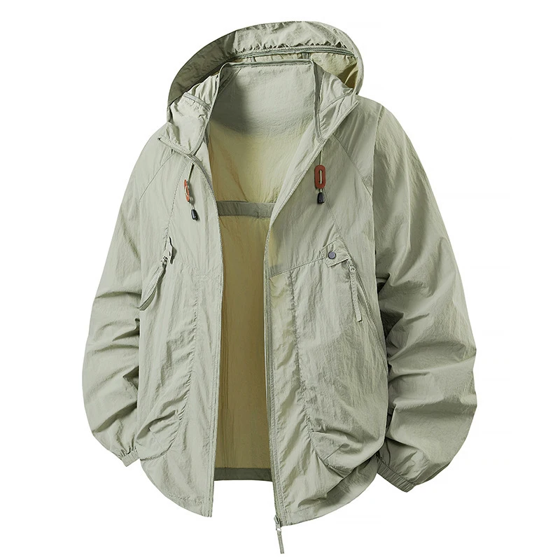 Spring Summer Mens Lightweight Hiking Jacket Outdoor Men Suncreen Breathable Hooded Coats Men Quick Dry Sports Fishing Jackets