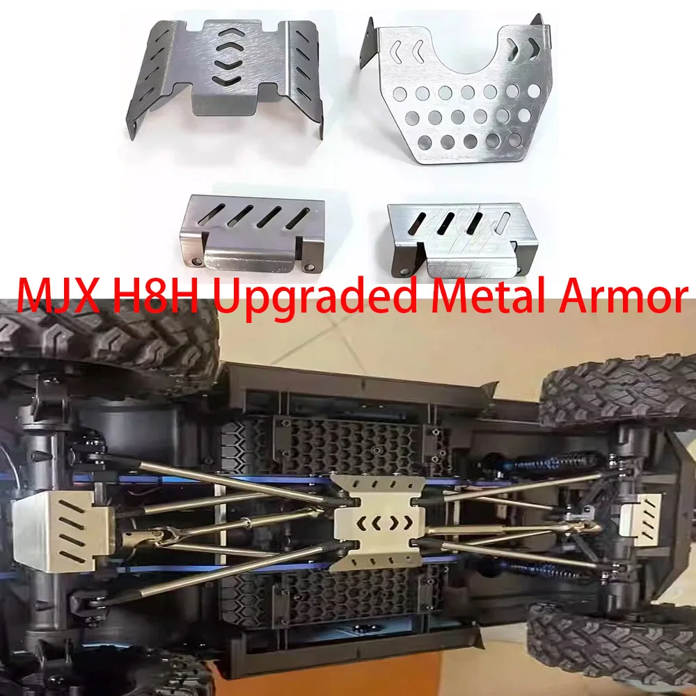 MJX H8H Updated Version 1/8 RC Crawler, Chassis 4-Piece Metal Armor, No-damage Installation