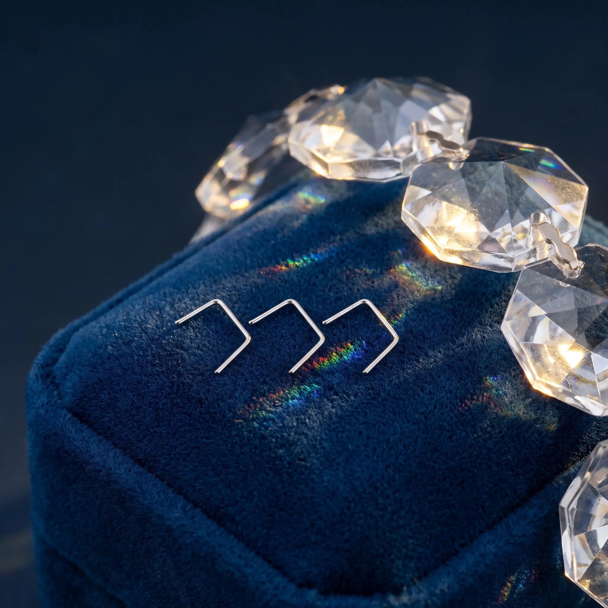 350Pcs Crystal Connector Beads Golden Octagon Beads Curtain Decorative Accessories Jewelry Pendant Connector Hanging Light