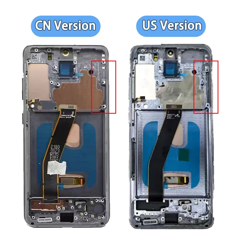6.2인치 AMOLED 삼성 S20 5G G981F G981F/DS G981B/DS G981 LCD 디스플레이 프레임 터치스크린 디지타이저 어셈블리