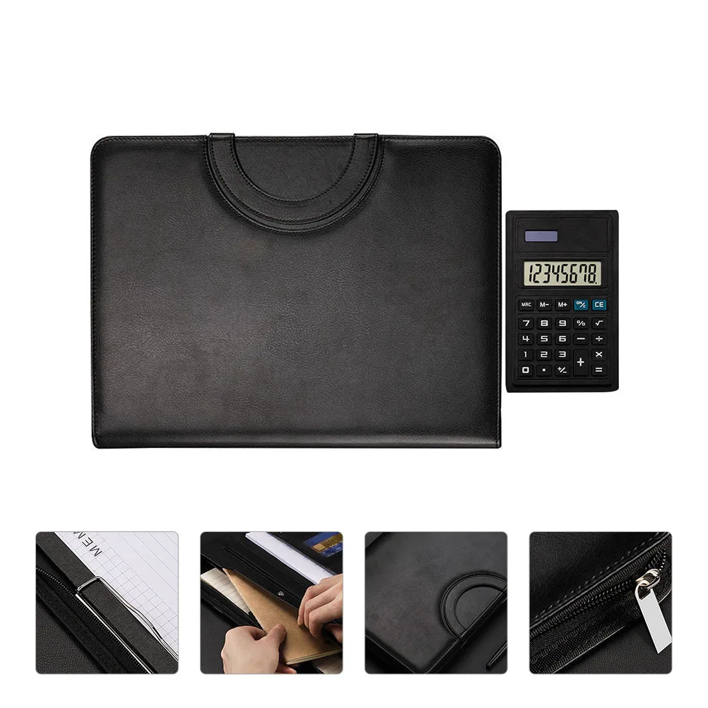 

Бизнес-портфель, стильная профессиональная папка для конференций, органайзер для документов на молнии для встреч, интервью, классных комнат