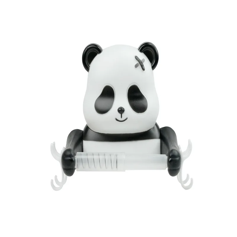 Cute Creative Cartoon Panda-style Toilet Bath Nail-free Paper Towel Holder Roll Tube Tissue Box And Face Towel Storage Holder