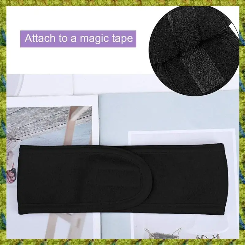 10Pcs Eyelashes Extension Headband Make Up Wrap Head Terry Cloth Hairband Stretch Towel With Tap