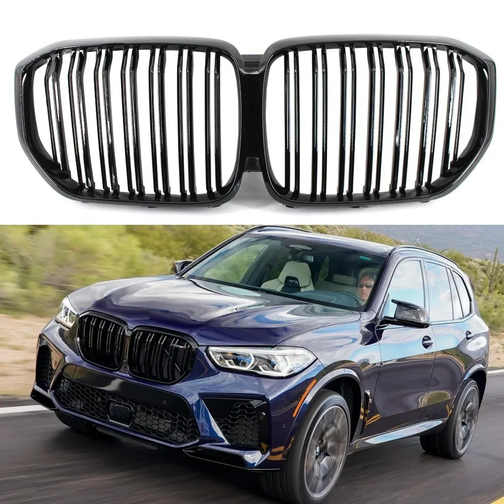 

Car Front Kidney Bumper Grills Double Line Style Grille For BMW X5 G05 2019 2020 2021 2022 Racing Grill Replacement Car Styling