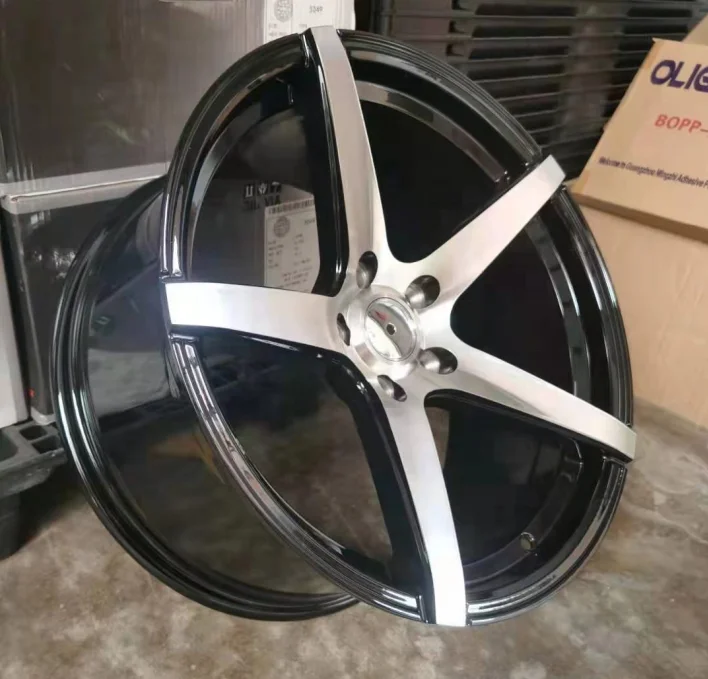 

19x9 19 Inch 5x1143 Set of 4 Jdm Deep Concave Glossy Black Wheels Rims for 2017 toyota camry