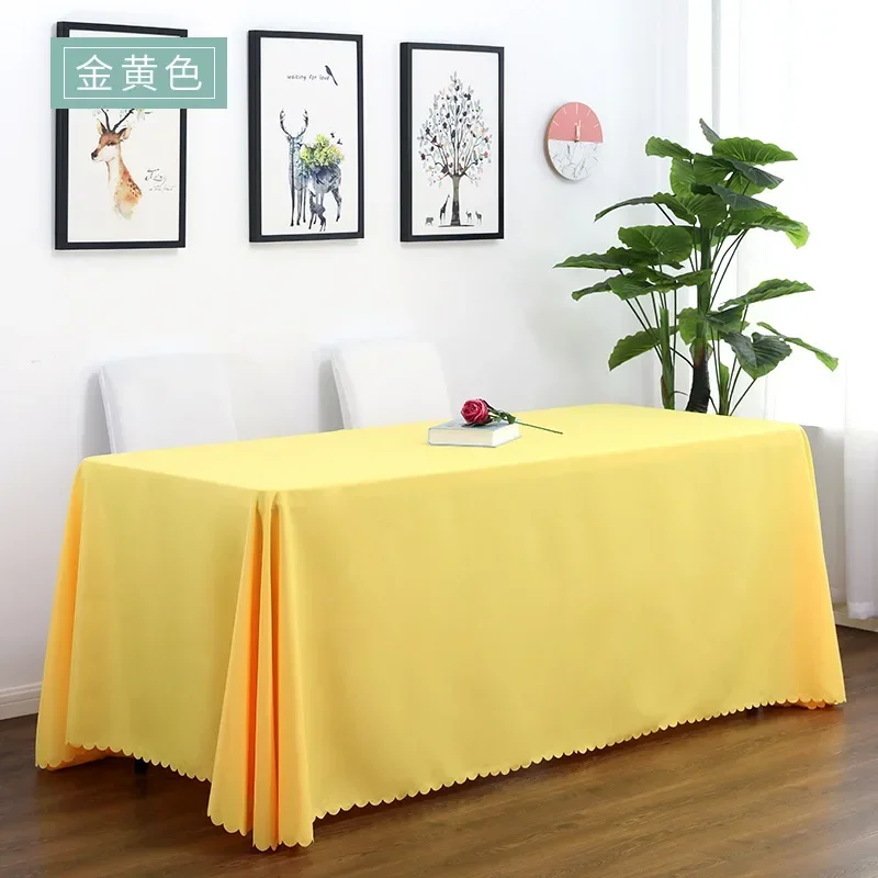 Banquet Table Cover Wedding Cloth Wonderful Colourful Square Rectangle Polyester Linen Hotel Decoration Birthday Party Durable