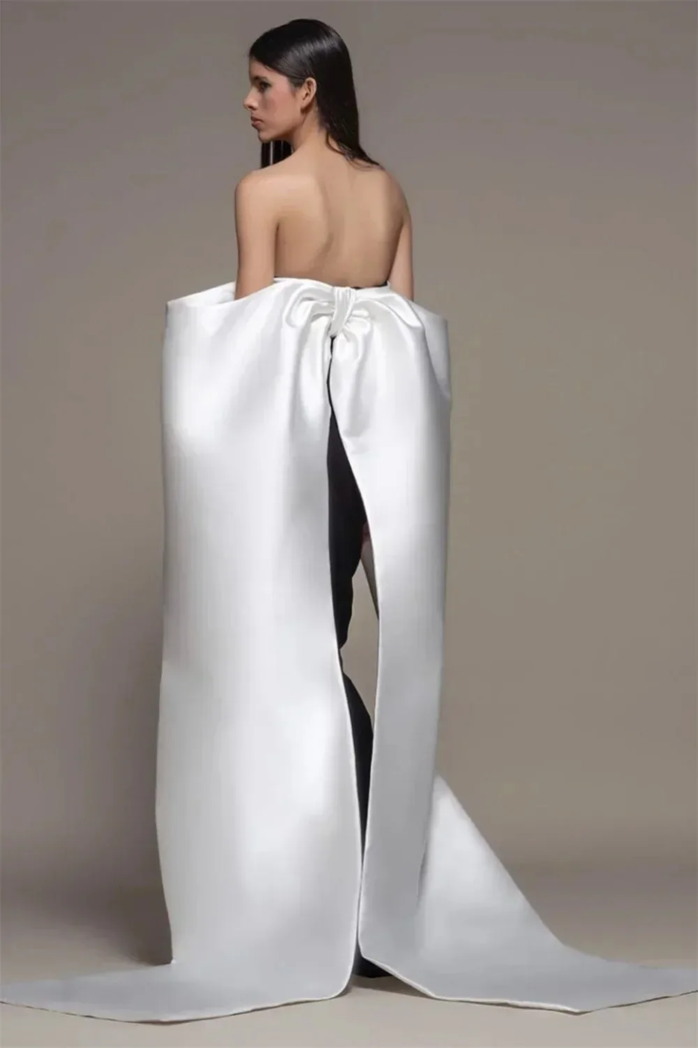 Spitze abnehmbare super große Schleife Schleppe Morden Hochzeit abnehmbare Jacke Party Winkel große Krawatte Custom 2025