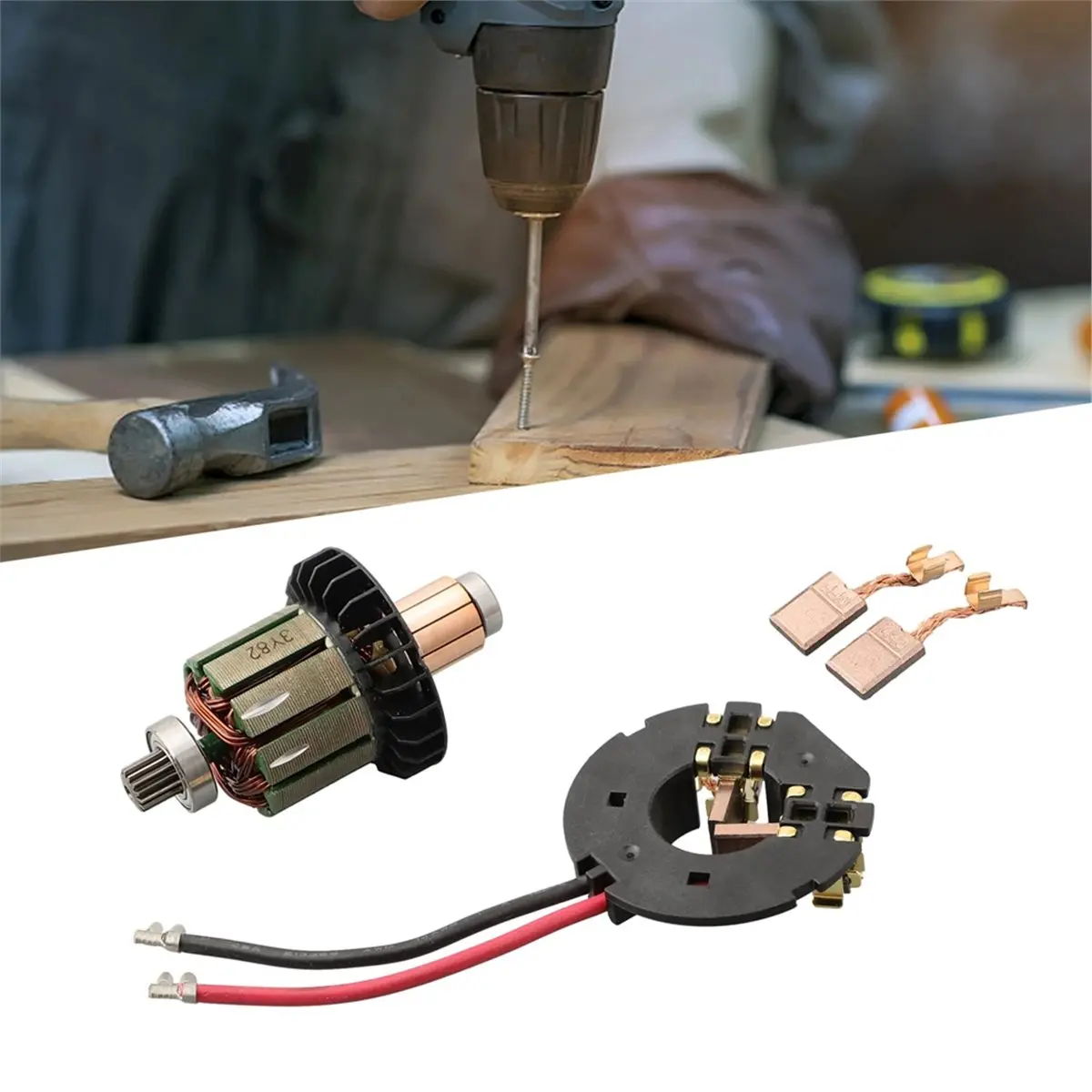 a160p-~armature-carbon-brush-holder-and-brush-for-ddf482-dhp482-619380-9-619583-5-home-power-tool-accessories