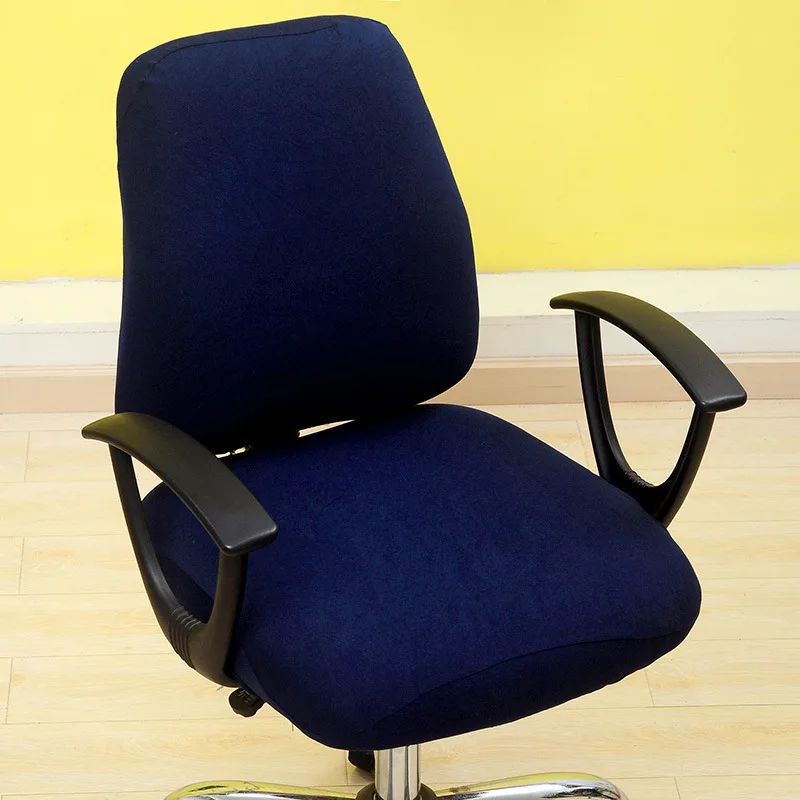 Office Chair Cover With Back Computer Game Seat Cover Solid Universal Spandex Anti-dust Elastic Armchair Slipcover