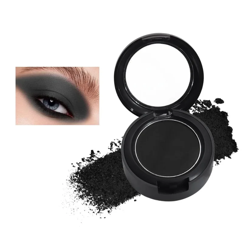 

EOEKKY Monochromatic Black Eyeshadow Stick Matte Rich Color Rendering Smokey Halloween Makeup Eye Shadow Cosmetics