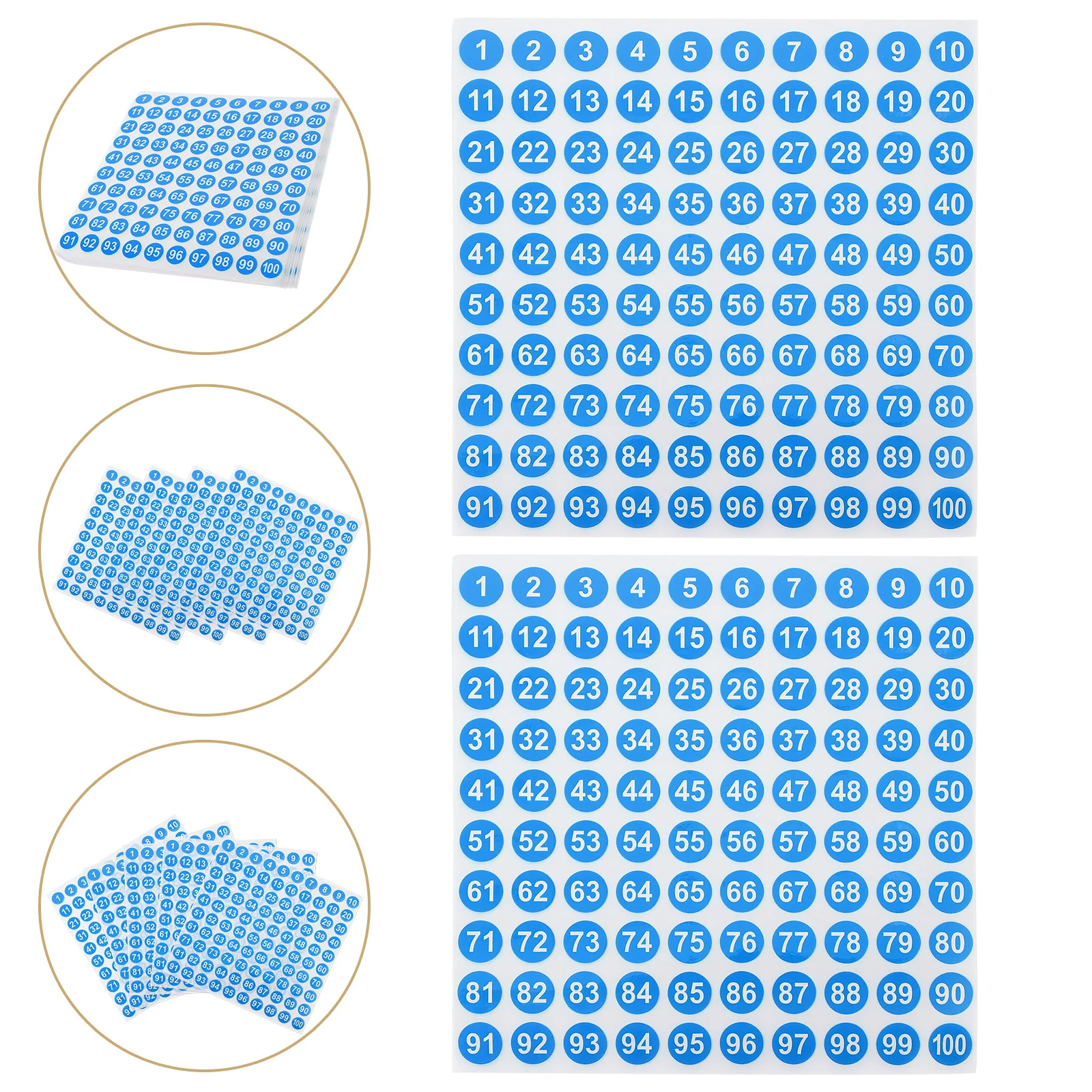 

50 Sheets Numbers Labels Waterproof Digital Stickers Clothes Multipurpose Office